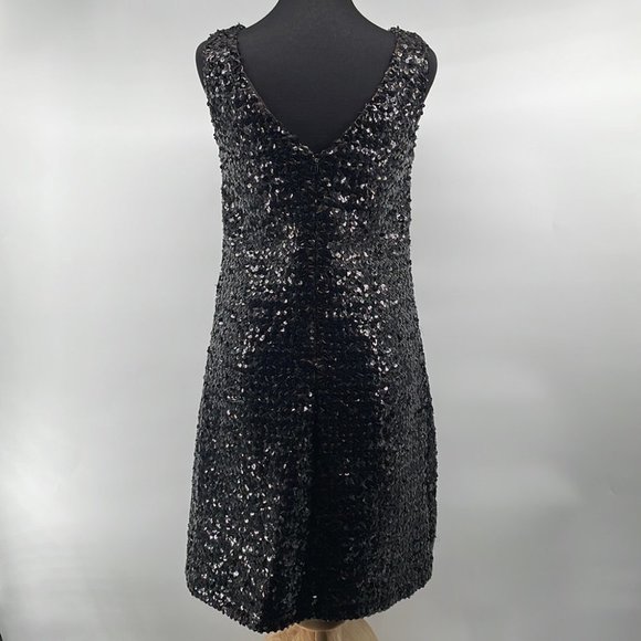 Marchesa Notte LBD Little Black Dress Sequins Mini Dress Party Standout Sz 2 - Picture 13 of 16